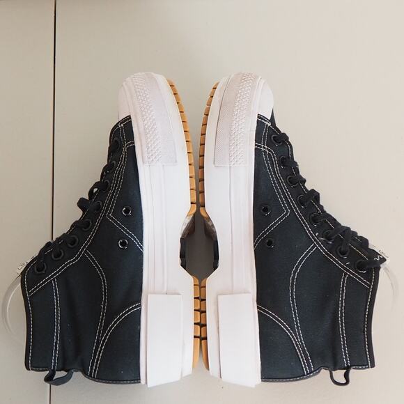 Adidas Nizza Trex Black and White Platform High Top Canvas Sneakers Women's 8.5 - Picture 6 of 11